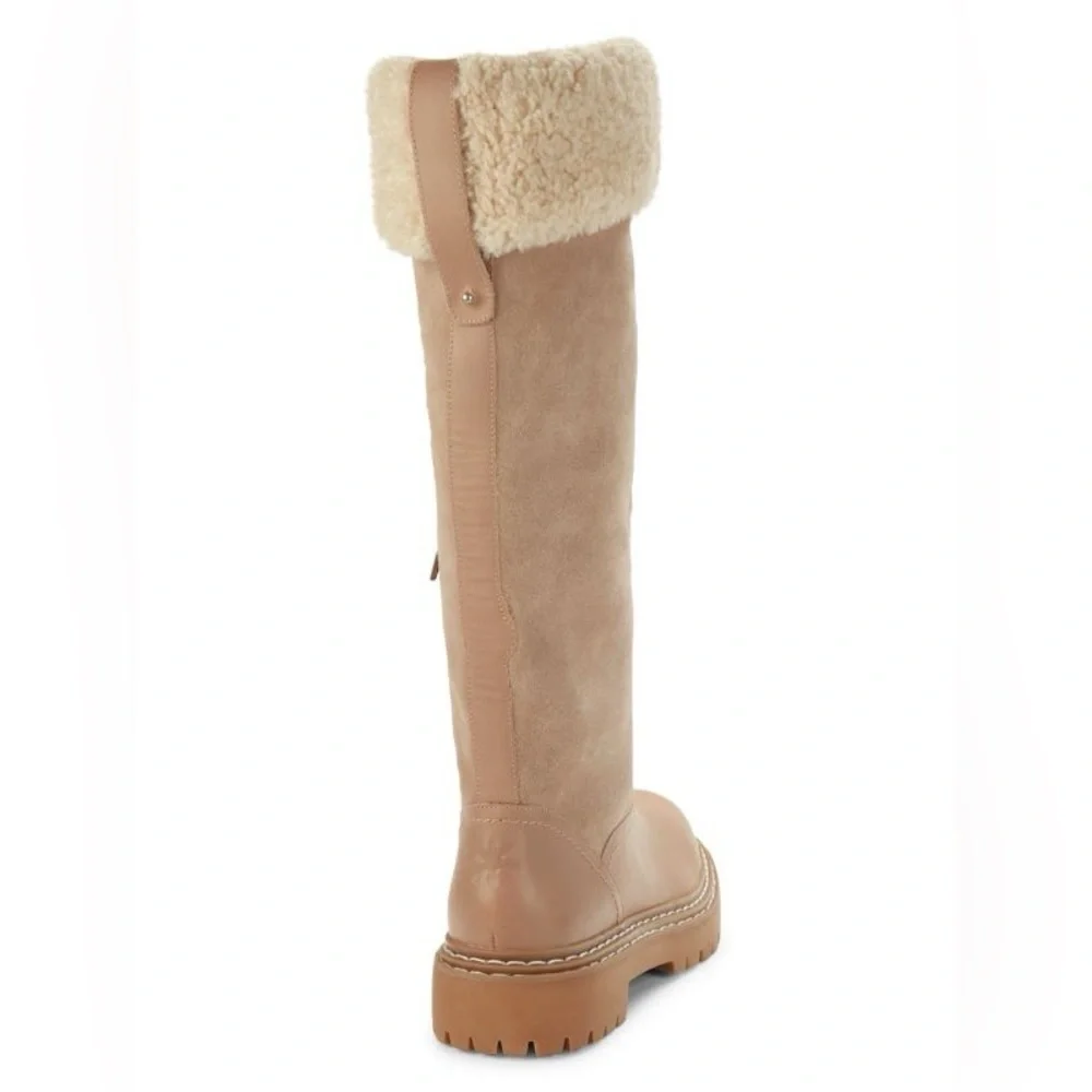 Splendid Antonia Tall Boots with Shearling in Cognac